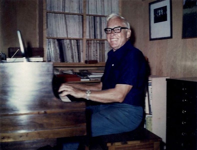 Rudi at his piano, August 15, 1974